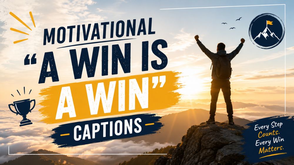 Motivational A Win Is a Win Captions