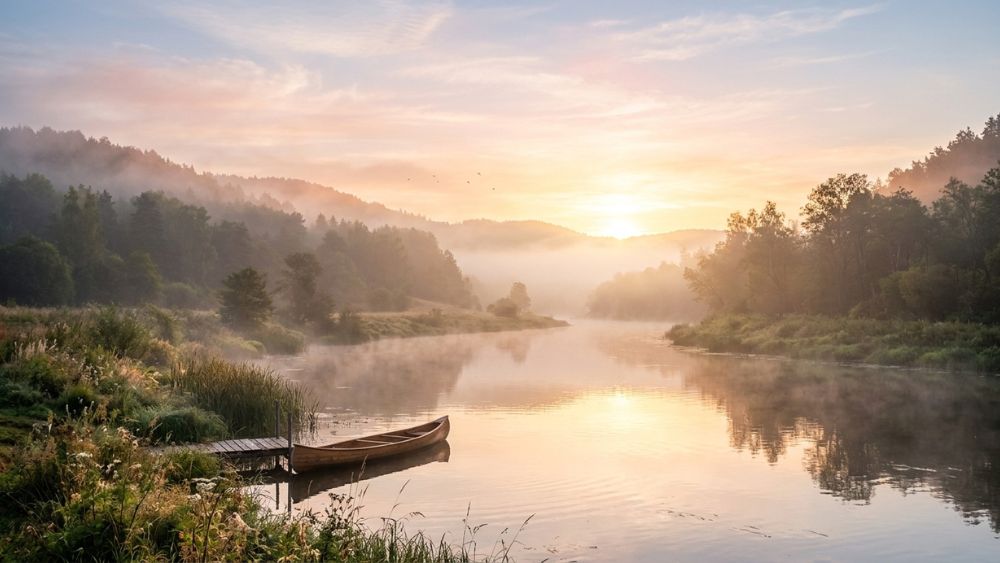 River Captions for Sunrise