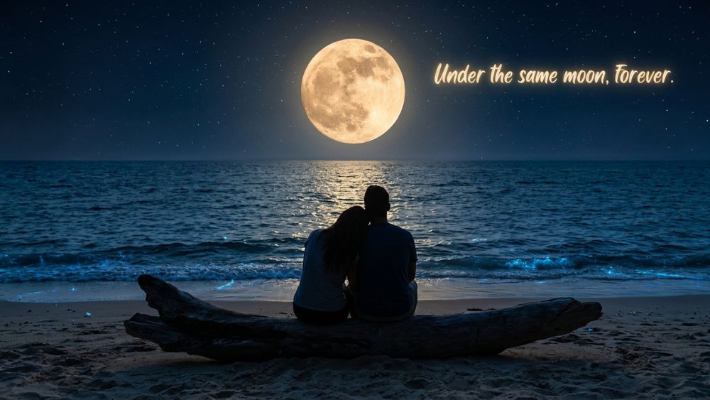 Romantic Moon Captions