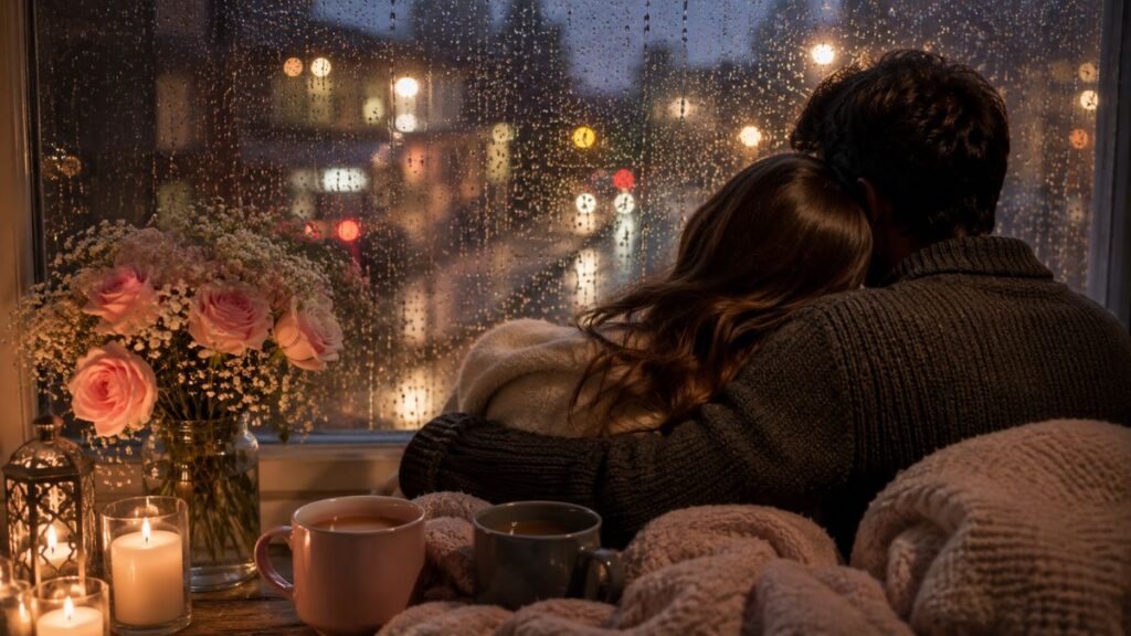 Romantic Rainy Day Captions