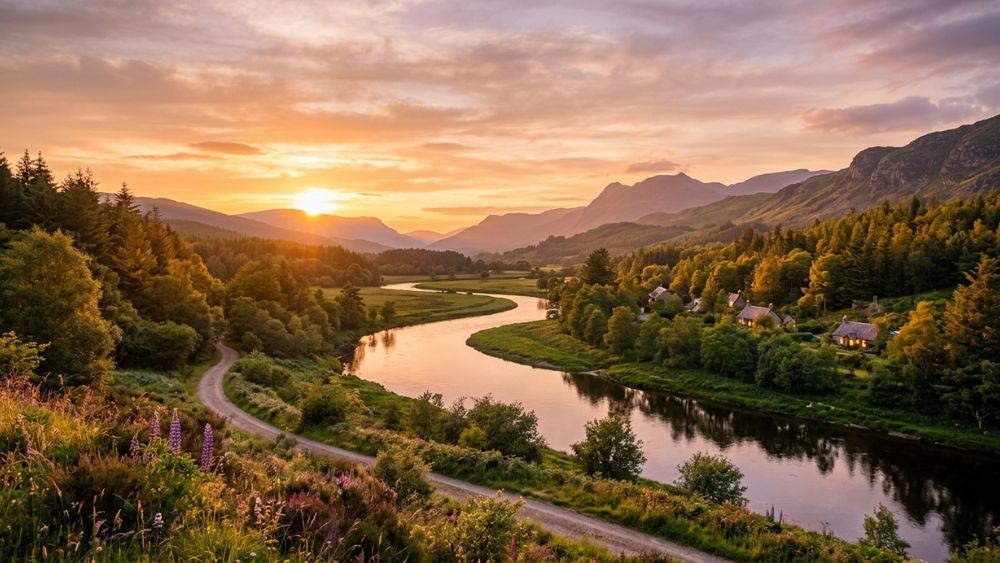 Romantic River Captions