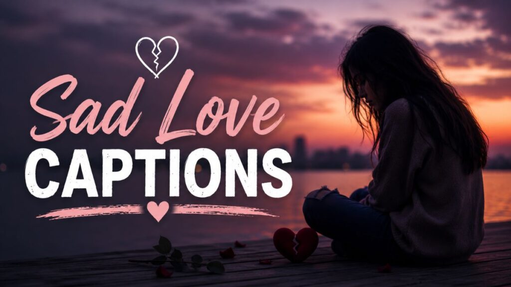 Sad love captions