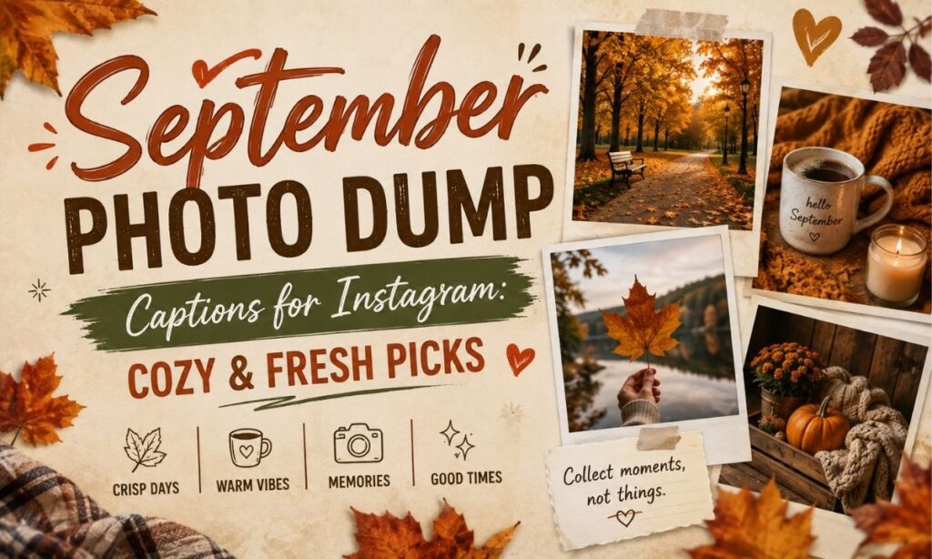 September Photo Dump Captions