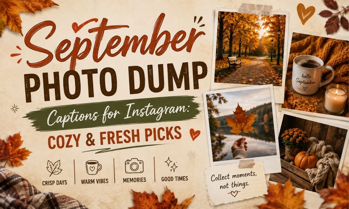 September Photo Dump Captions