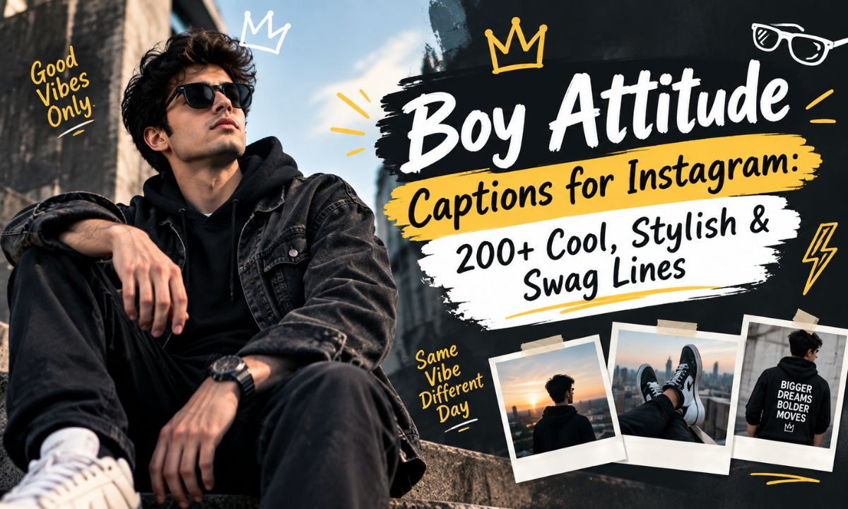 Boy Attitude Captions